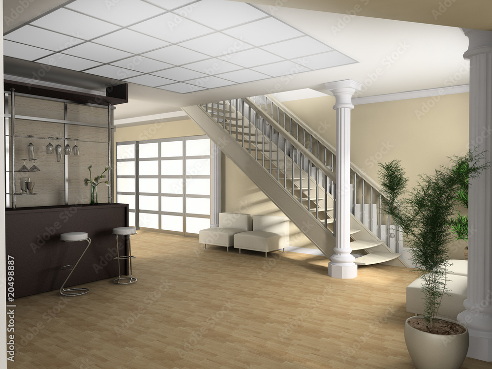 Fototapeta premium Stair in a drawing room