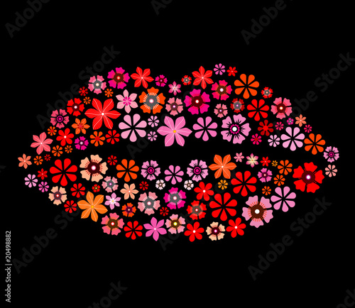 Floral lips