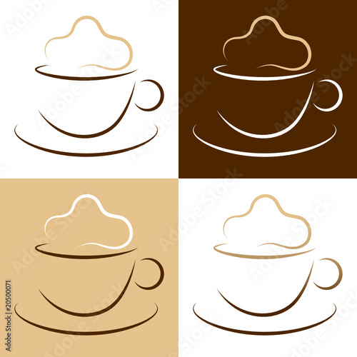 Cups of milkcoffee