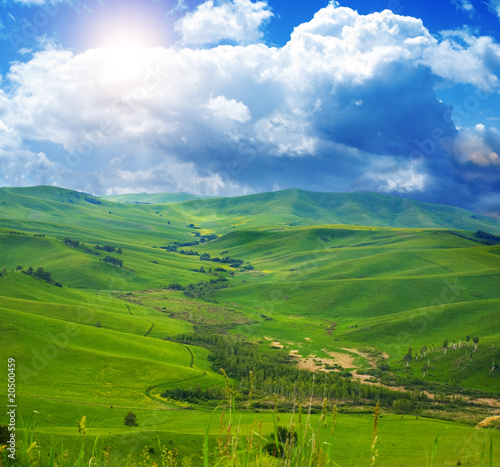 Mountain landscape with road