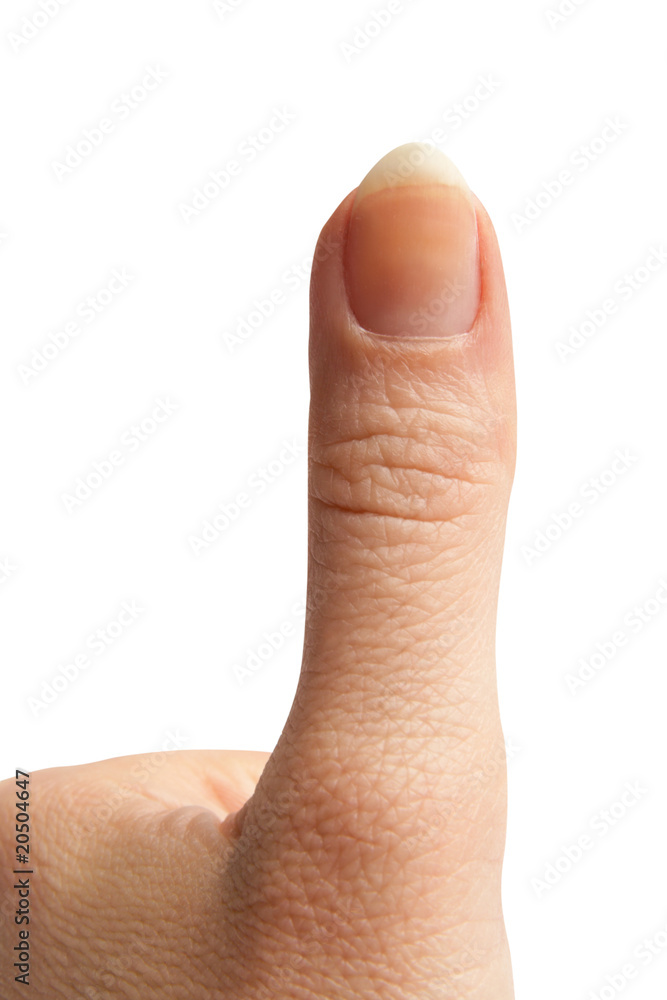 One finger close up One finger close up