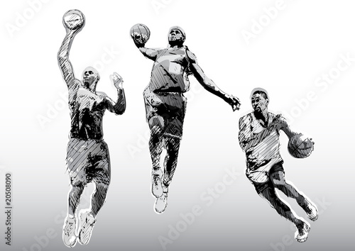 color basketball trio photo