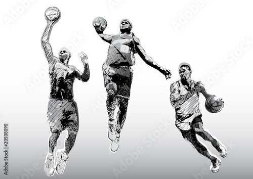 color basketball trio