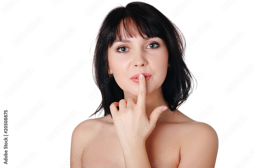 playful young charming brunette playful young charming brunette