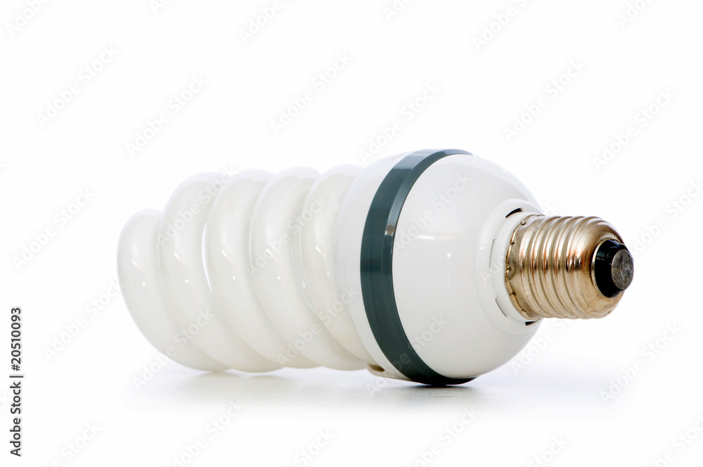 Energy saving lamp isolated on the white background Energy saving lamp isolated on the white background