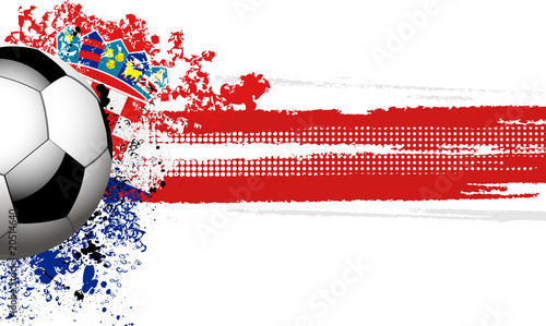 Croatia flag and football