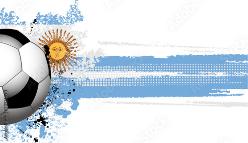 Argentinian flag and football banner