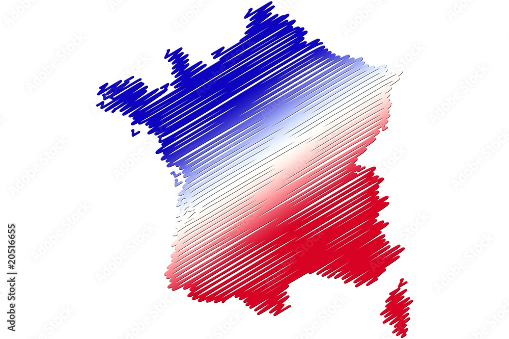 Naklejka premium Carte de France dessin