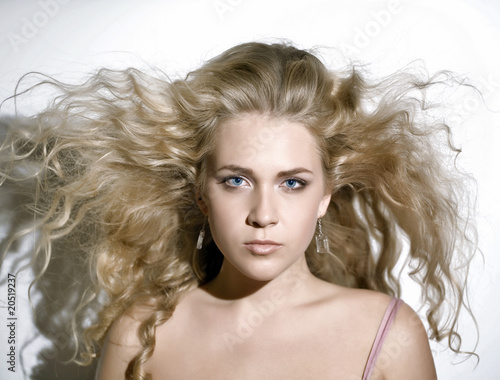 Portrait of a girl blondes.