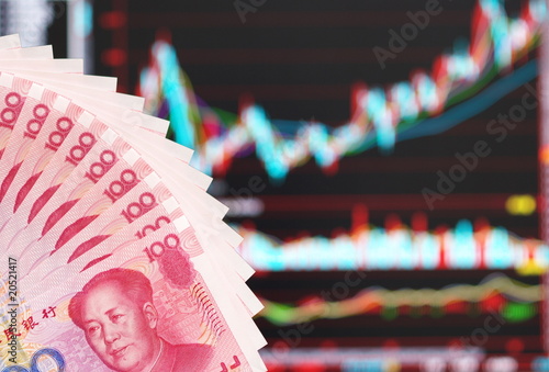 Canvas Print China stock market abstract