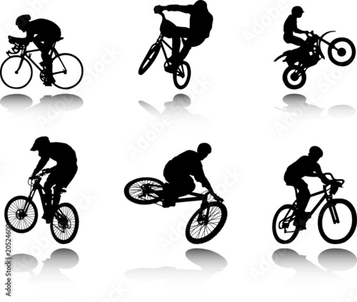 The person goes for a drive on a bicycle