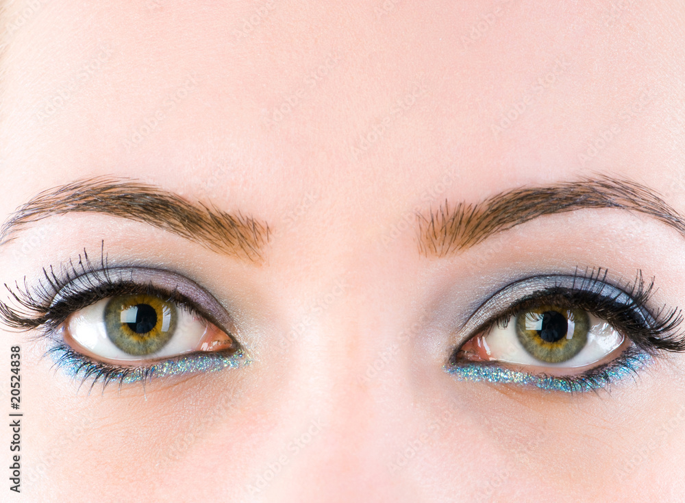 Close up of face with beautiful makeup