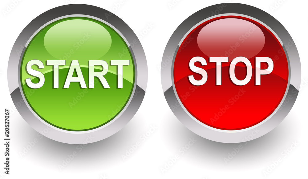 ''Start-Stop'' glossy icons ''Start-Stop'' glossy icons