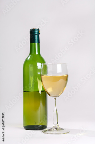 white wine in the glass