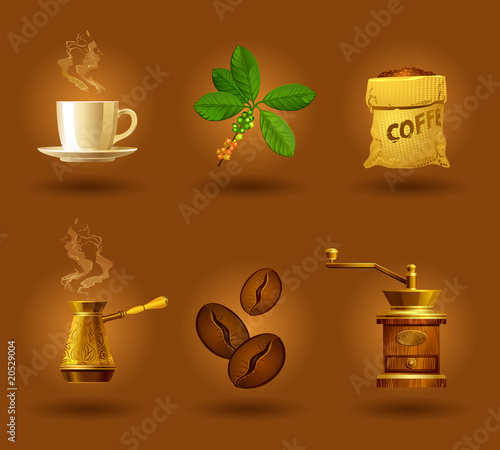 Coffee. Icon set. photo