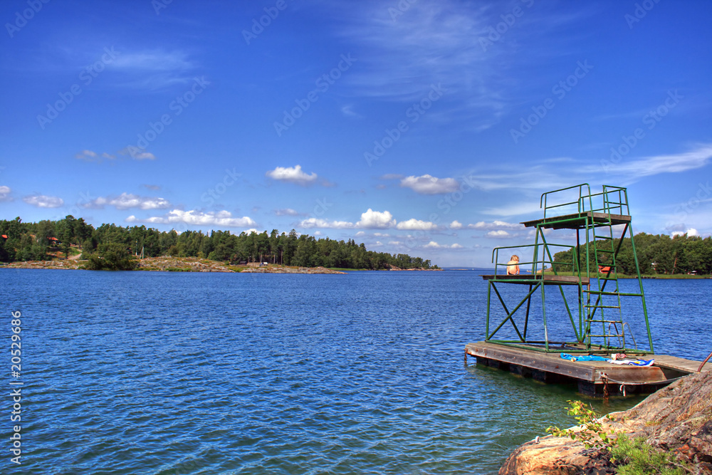 Badeplatz im Sommer Badeplatz im Sommer