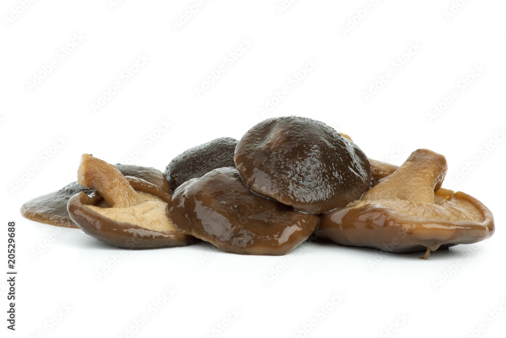 Obraz premium Few marinated shiitake mushrooms