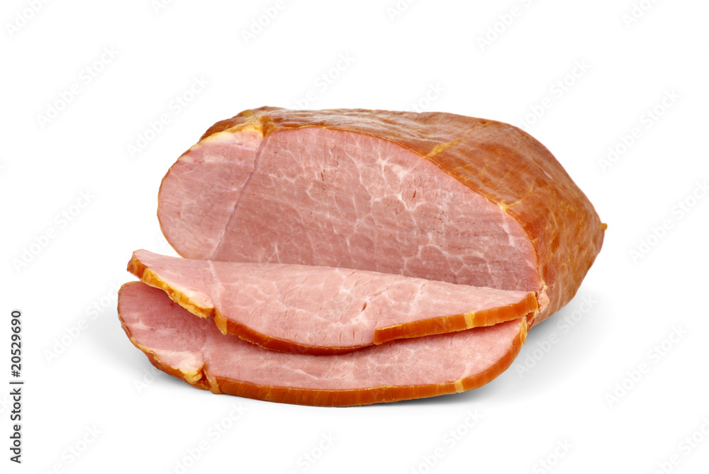 Sliced piece of ham