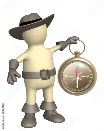 Pirate with a compass photo