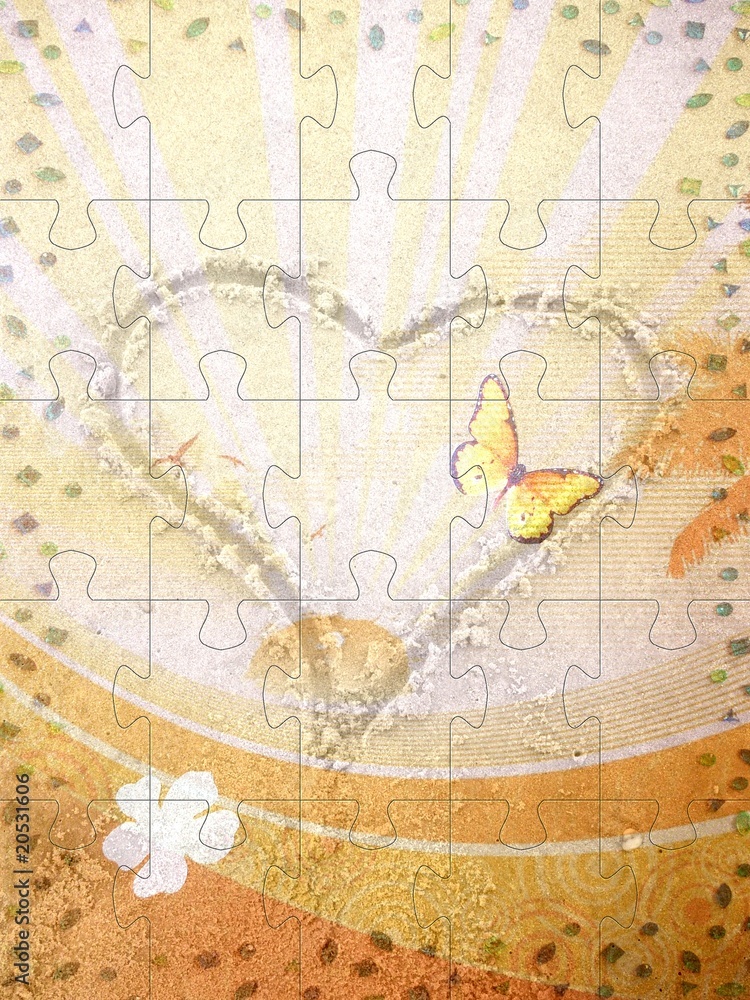 Obraz premium coeur sur la plage