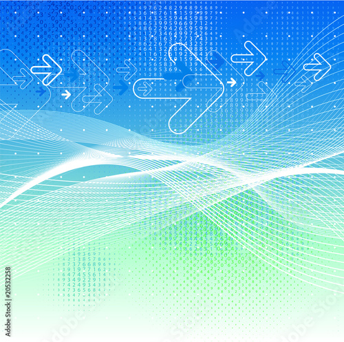 Abstract background with arrows.