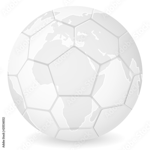 world map soccer ball