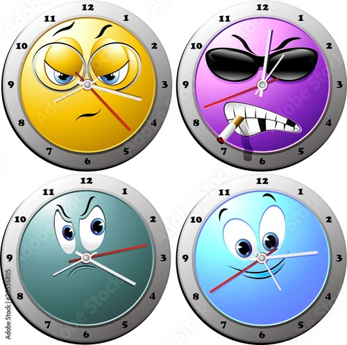 Orologio Cartoon-Cartoon Clock-Orloge Cartoon-Vector 2