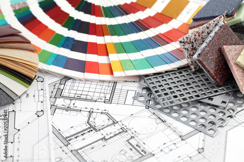 palette of colors designs for interior works
