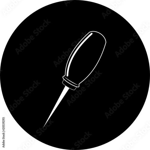 vector icon of awl