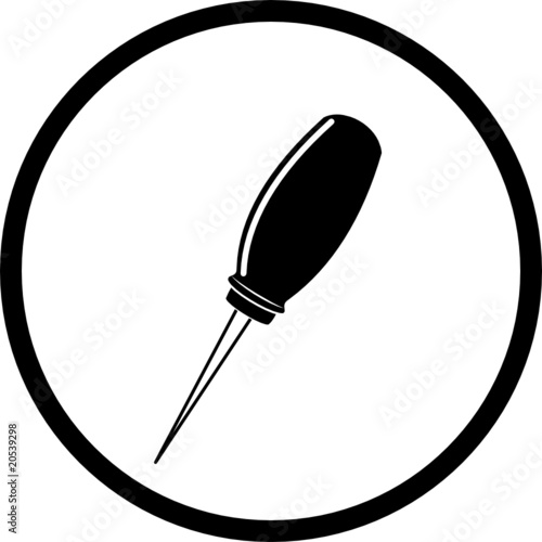 vector icon of awl