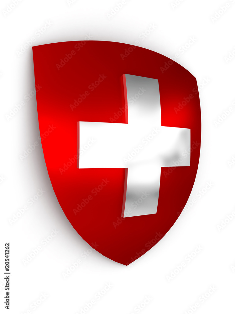 Fototapeta premium Das Eidgenössische Wappen - metall