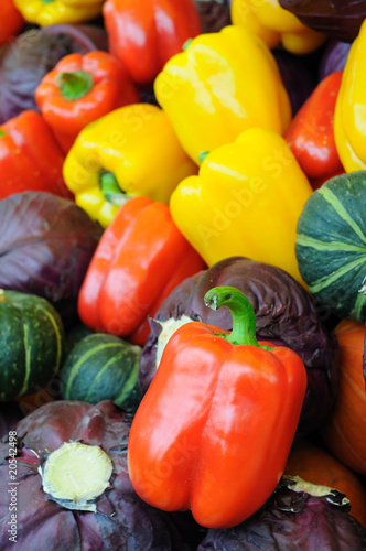 Assorted vegetable background