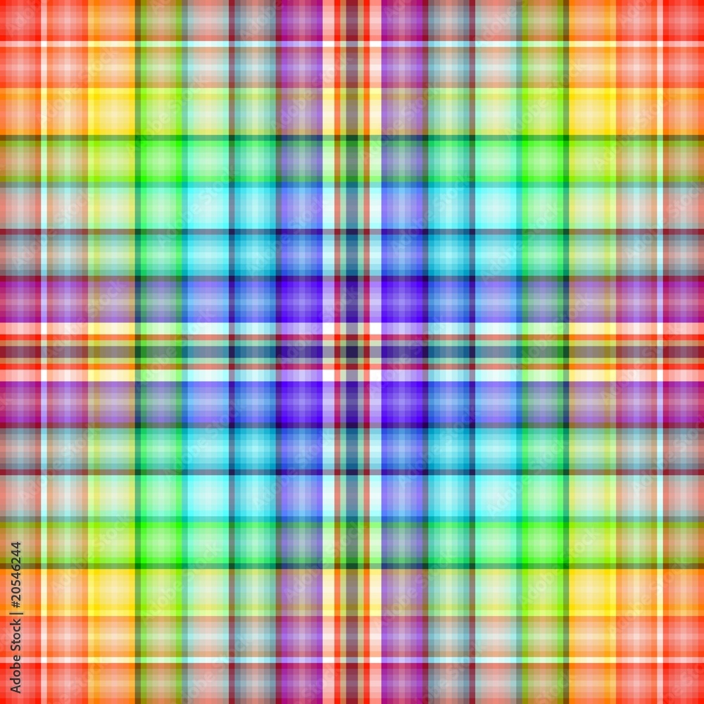 Abstract rainbow seamless tartan pattern