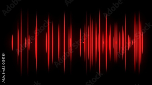 espectro de audio rojo