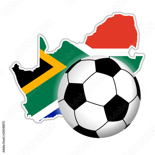 fussball mit südafrika-karte I