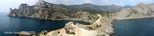 Panorama from the cape of Kapchik, Crimea, Ukraine