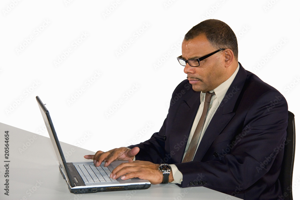 concentrated businessman working with laptop concentrated businessman working with laptop