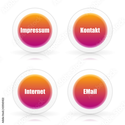 buttons impressum kontakt internet email
