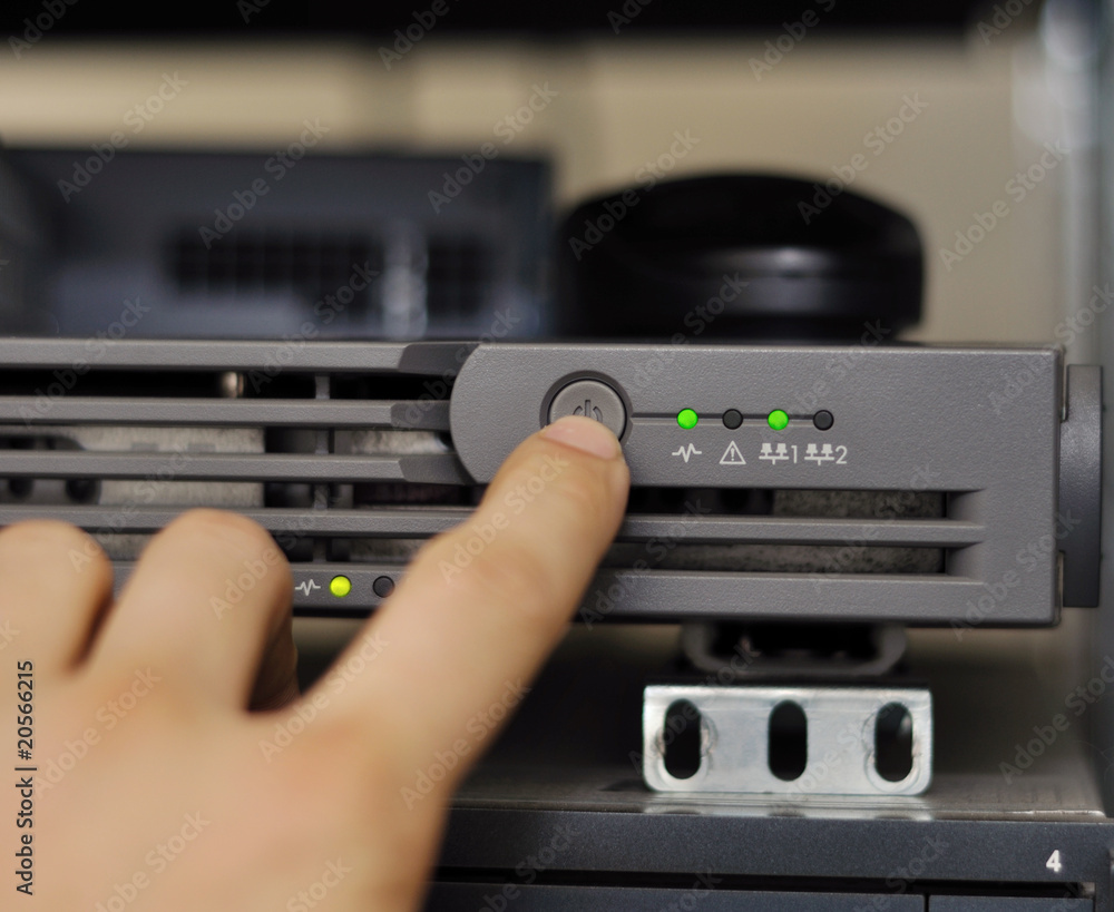 Fototapeta premium Server switch on