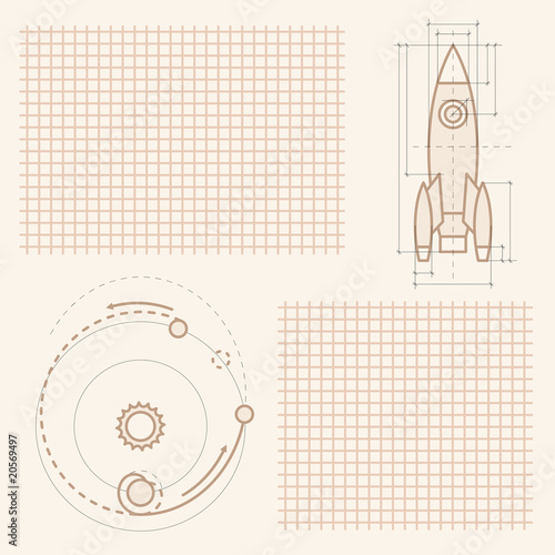 drawings on notebook sheet