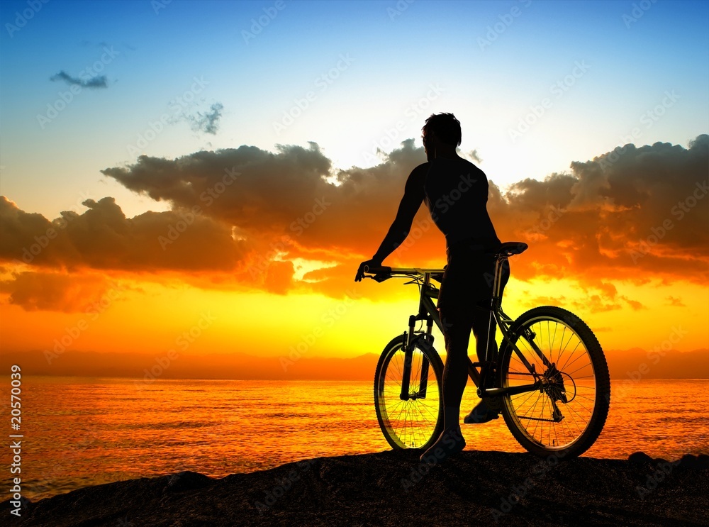 Obraz premium Silhouette of man
