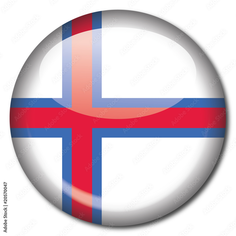 Fototapeta premium Chapa bandera Islas Feroe