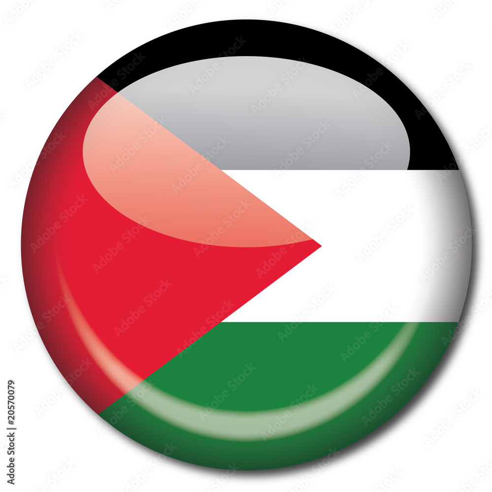 Chapa bandera Palestina Stock Vector