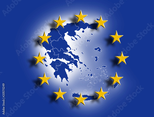 Griechenland mit Europasternen
