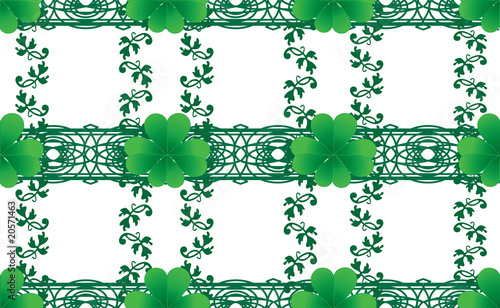 Clover seamless background for St. Patrick`s day