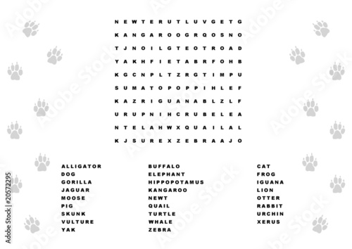 Foto Animal word search