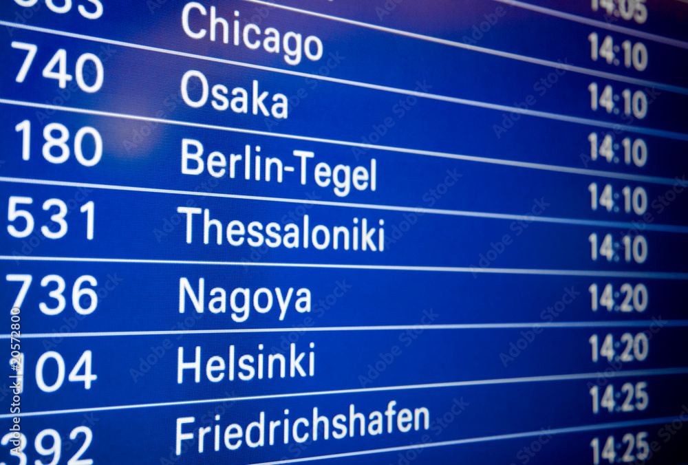 Airport board Airport board