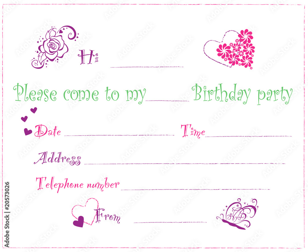 birthday invitation