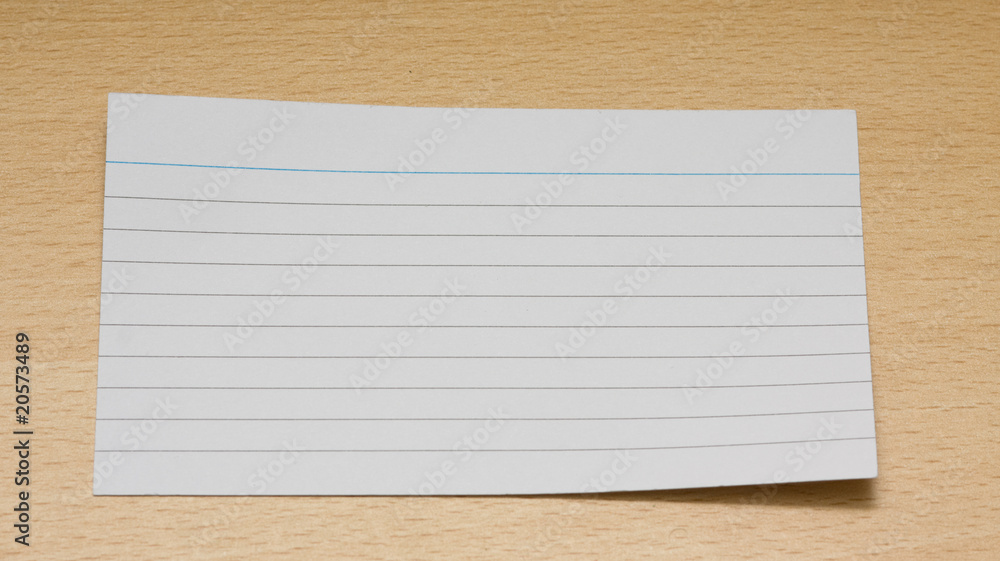 index card index card