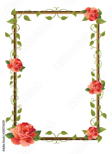 frame for picture with rose